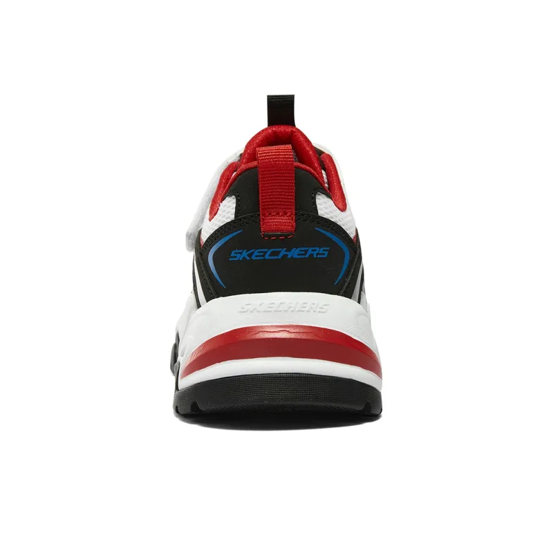 Skechers Anti Slip Wear Resistant Kids Lifestyle Shoes White Blue Red Teenagers-4