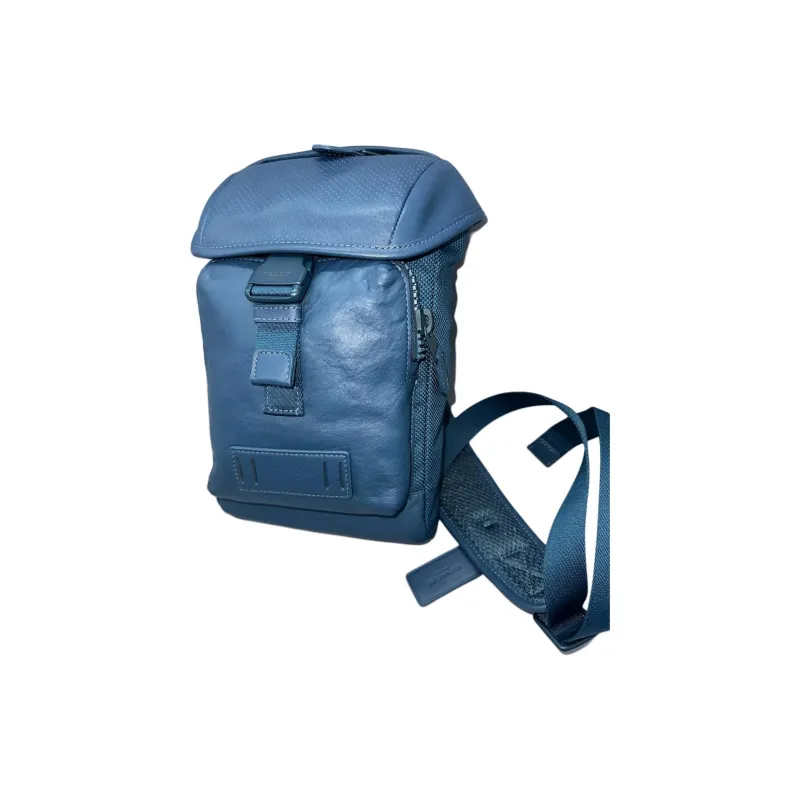 COACH Ranger Canvas With Leather One Shoulder Crossbody Sling Bags Small Size Men's Lake Blue-2