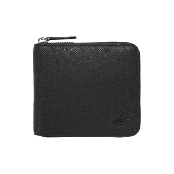 BEVERLY HILLS POLO CLUB Cow Leather Wallet Men's Black