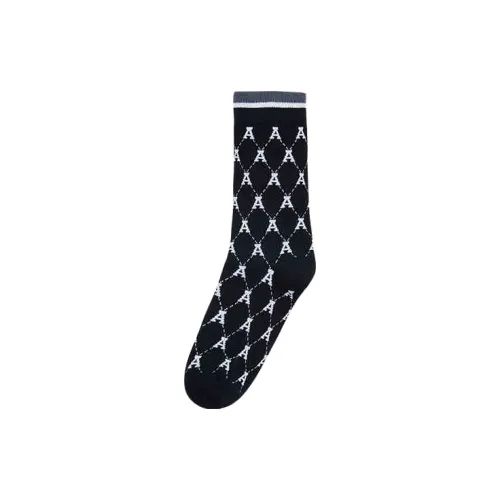 CHAOJIANTA Mid Calf Socks Unisex 1 Pack Basic Black