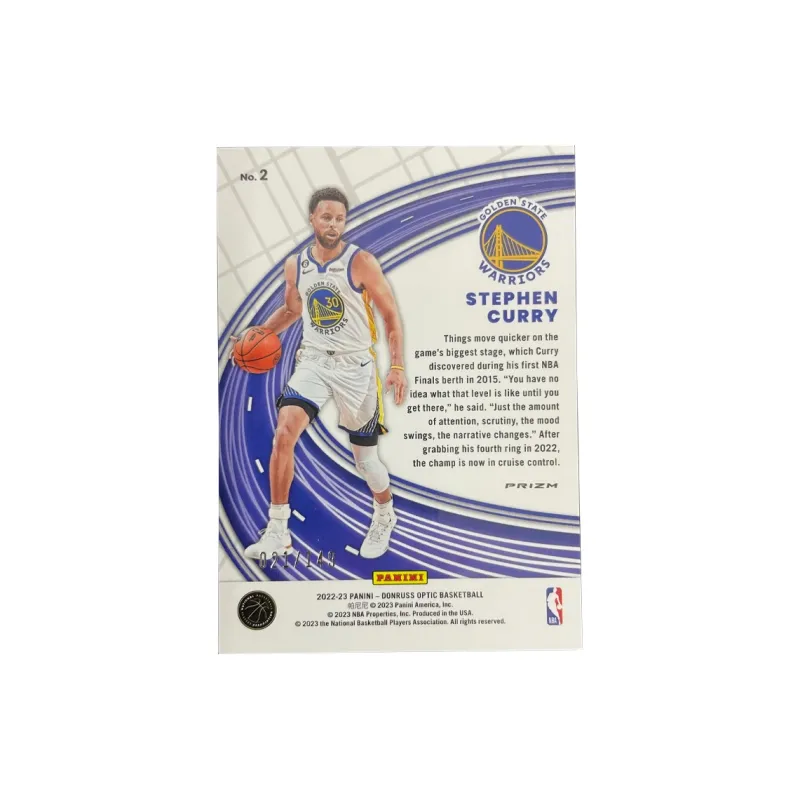 PANINI Stephen Curry 2022 23 Optic Warriors 021/149 Green Fold Teca Player Card Product Access Sports Cards 1 Pc-1
