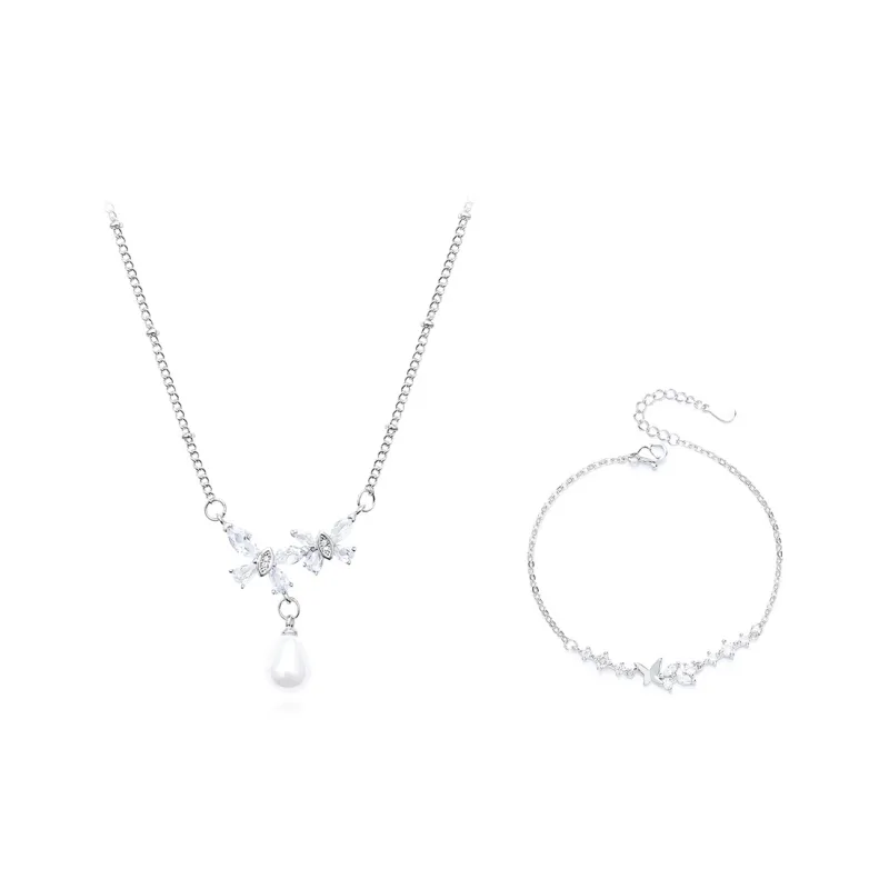RINGLOVE Pearl Zircon Necklaces Women's-0