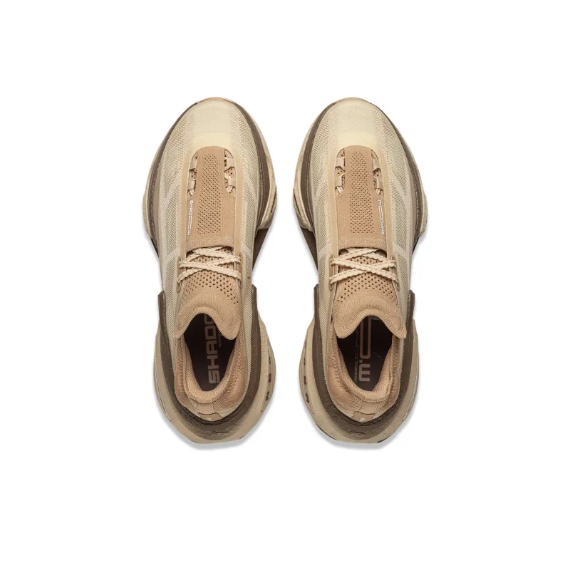 LiNing Shadow 3.0 Cushioned Wear-Resistant Breathable Rebound Low-Top Running Shoes Unisex Beige Brown-3