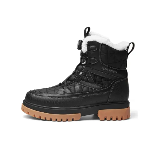 JEEP SPIRIT Snow Boots Men Classic Black