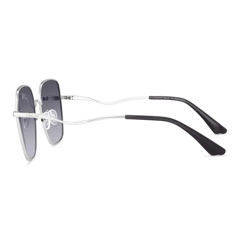 PULAIS Alloy Plate Frame Square Sunglasses Women's-8