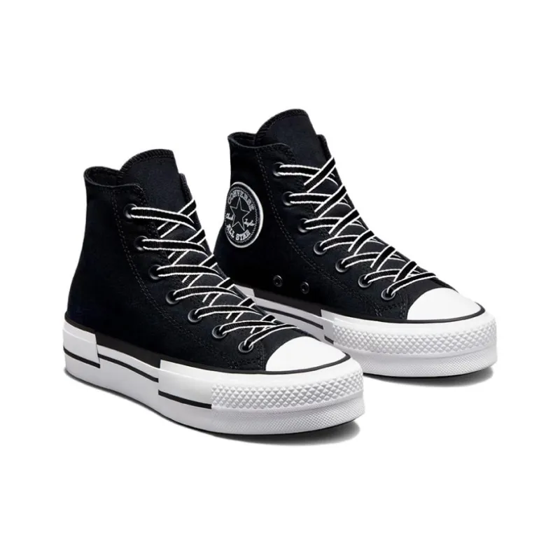 Converse Chuck Taylor All Star Lift Abrasion Resistant Slip Resistant High Top Canvas Shoes Women's Black-2