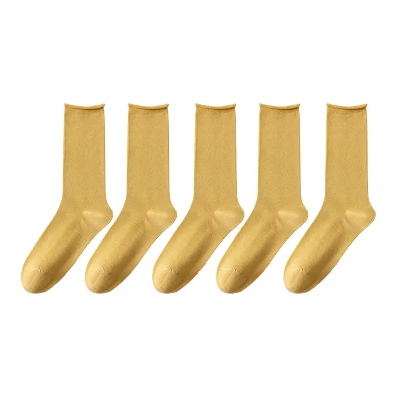 MIIOW Mid Calf Socks Women's 5 Pack-2