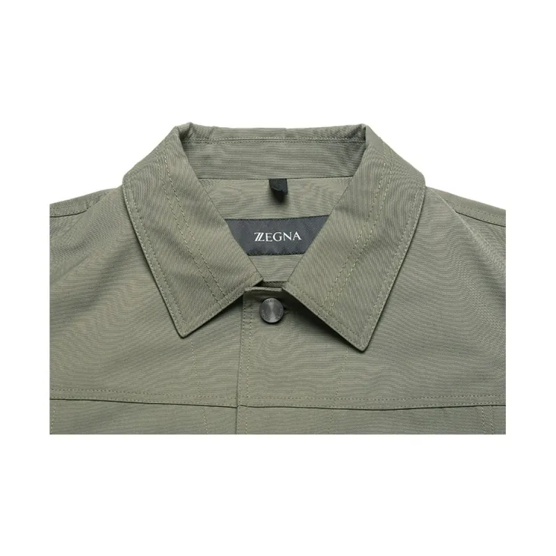 Zzegna Jackets Men Light Army Green-4