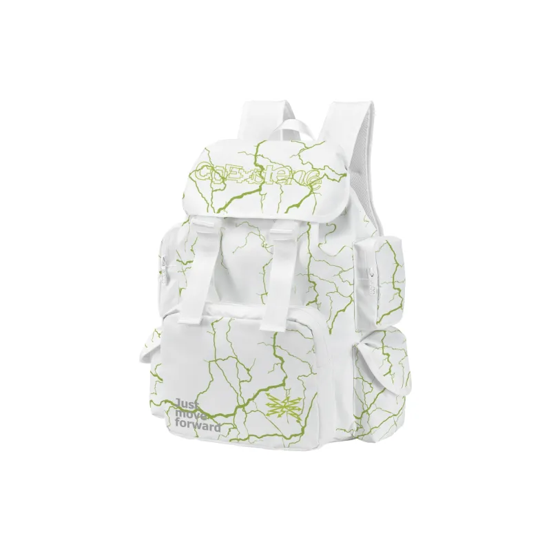 COEXISTENCE Polyester Backpack Large Size Unisex White-1