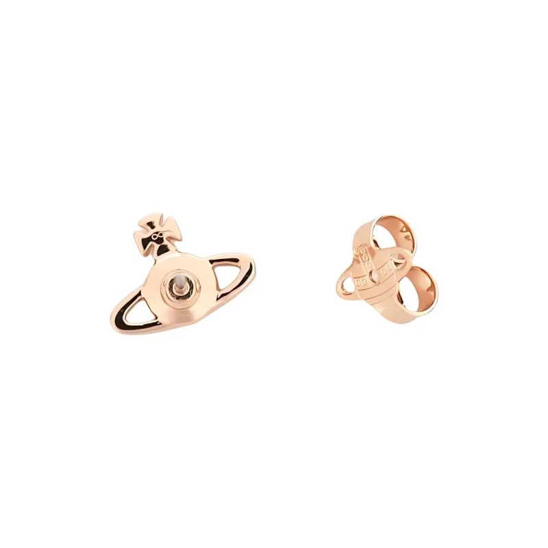Vivienne Westwood - Saturn Rhinestone Stud Earrings Women's Gujin Diamond Gold-3