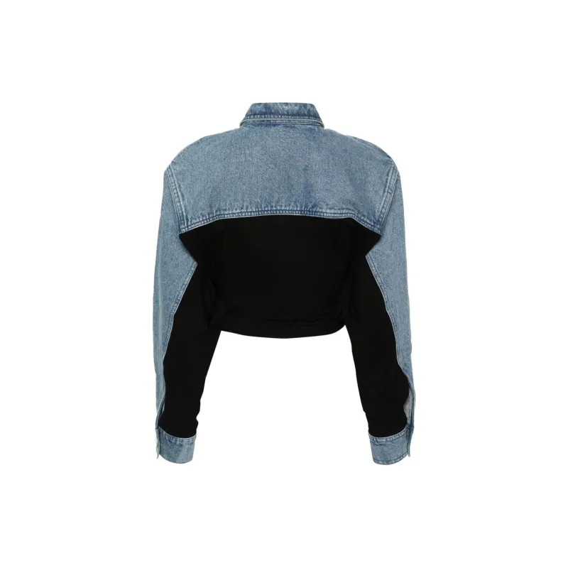 Christopher Esber Sevilla Denim Wrap Cropped Top-1