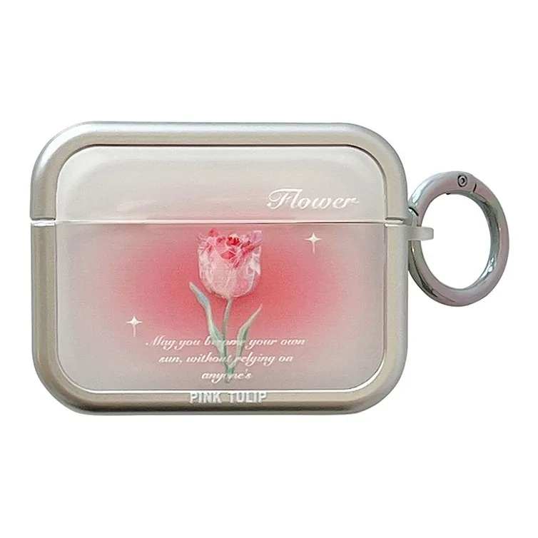 Kona Chun Compatible With AirPods 3/2/1/pro2 TPU Ins Gradient Fade Tulip High Value Fully Enclosed Headphone Cases-1