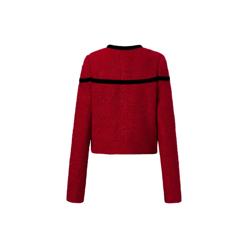 TAMMY TANGS Cropped Coats Women's Red-1