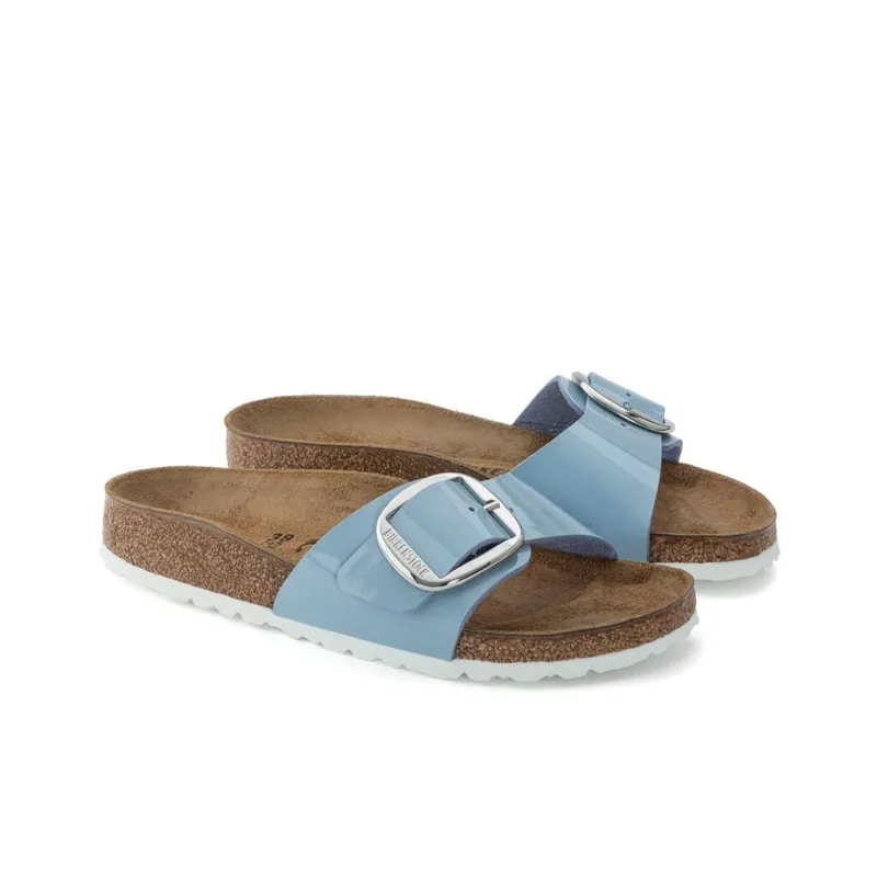 Birkenstock Madrid Big Buckle EVA Slip Resistant Slide Slippers Unisex Blue-3