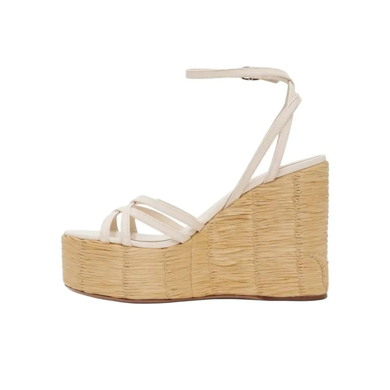 Valentino One Strap Sandals 11.4cm Women's Gray White-2