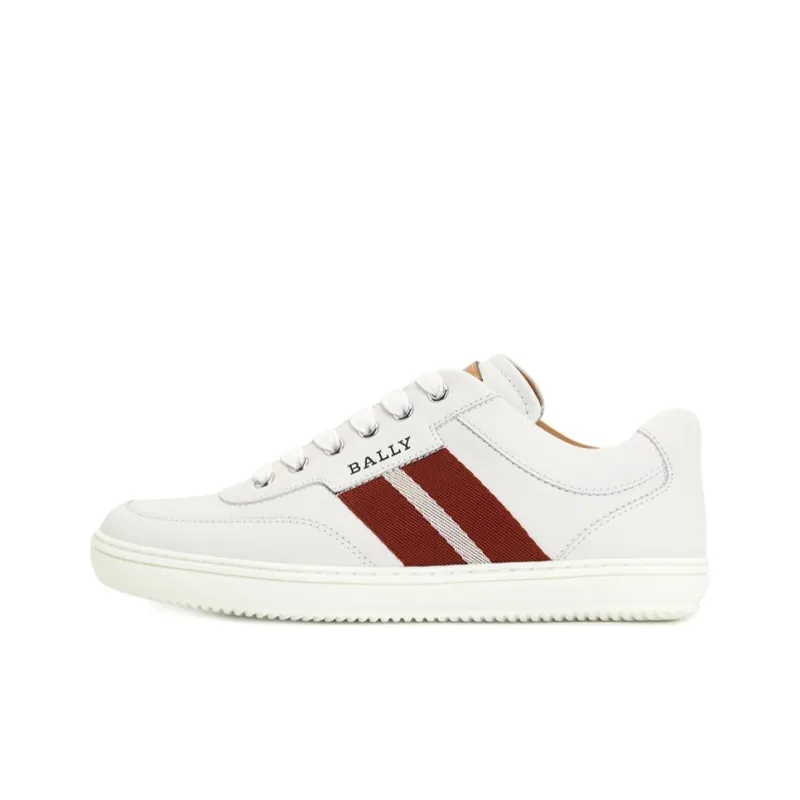 BALLY Low Top Skateboard Shoes Men's White-0