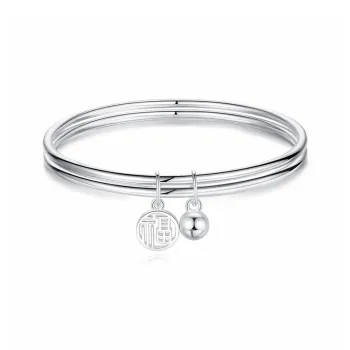 KING TAI SANG S999 Fine Silver Bangles Women's