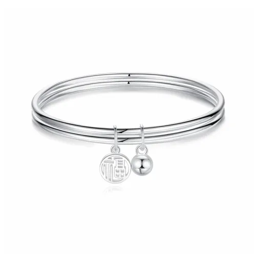 KING TAI SANG S999 Fine Silver Bangles Women's