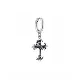 Cross Hoop Earring Single