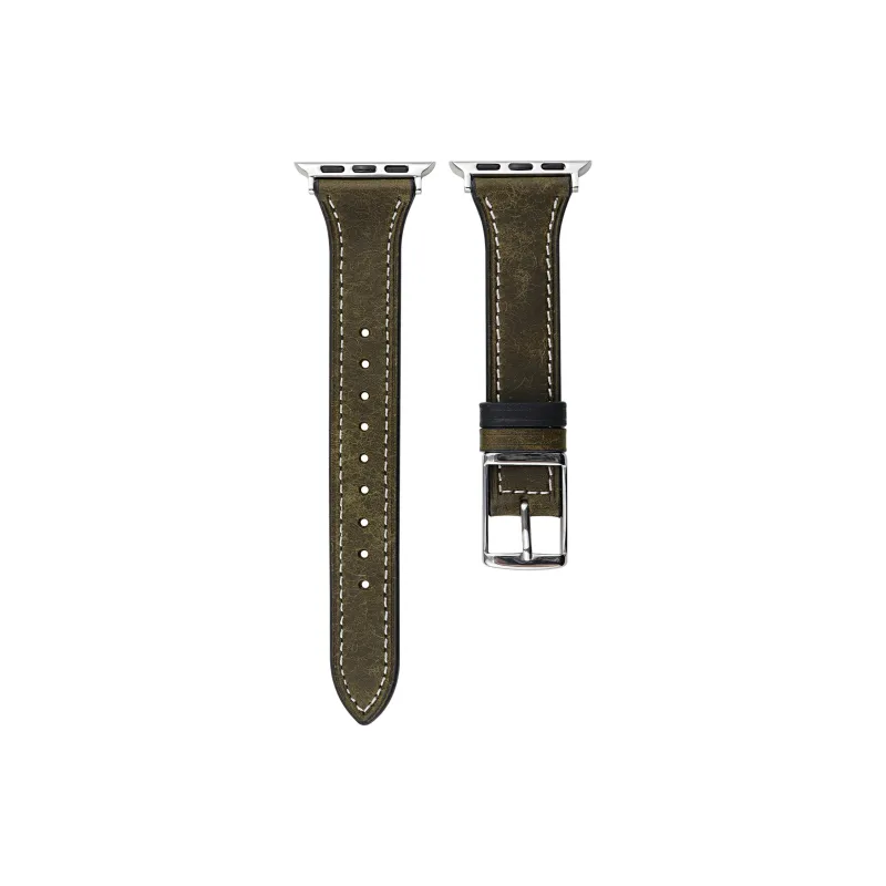 Vobafe Watch Band Apple Compatibility Cowhide Leather Material-4