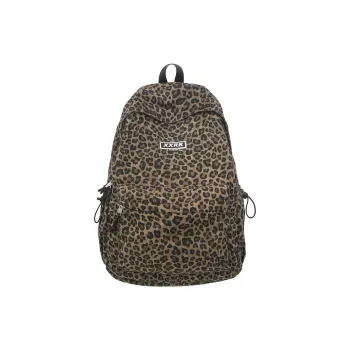 BAODIDAISHU Nylon Couple Backpack Men And Women's Regular Women's Brown/Beige