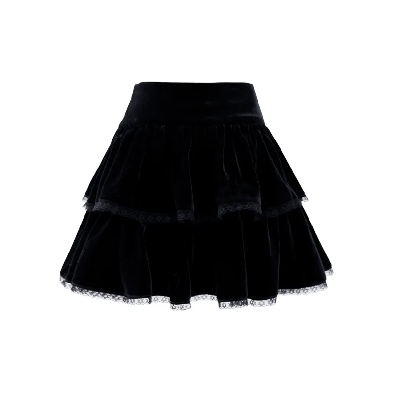 Blovelan Casual Short Skirts Women's Black-1