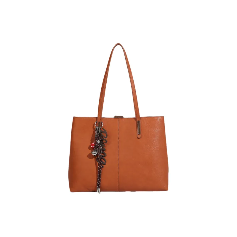 OCTSUI Synthetic Leather One Shoulder Handbags Women's Brown/Caramel/Black-10