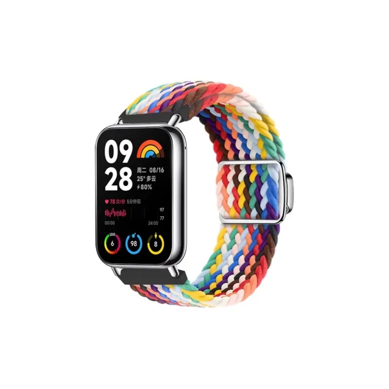 FZRT Xiaomi Compatibility Watch Band Magnetic Clasp Nylon Braided Quick Release Strap Nylon Material-3