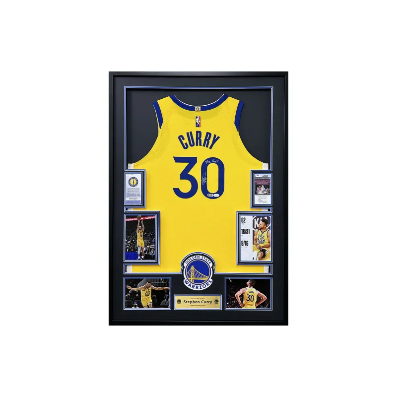 Huayitaojin Basketball Fan Supplies Home Decoration Treasured Collection JSA USASM Certificate Framed Yellow-0
