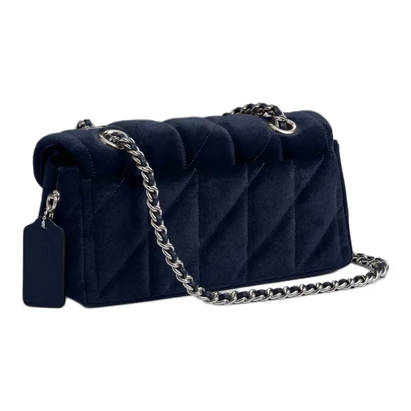 COACH Velvet Shoulder Bag, Crossbody Bag Mini Women's Blue-2