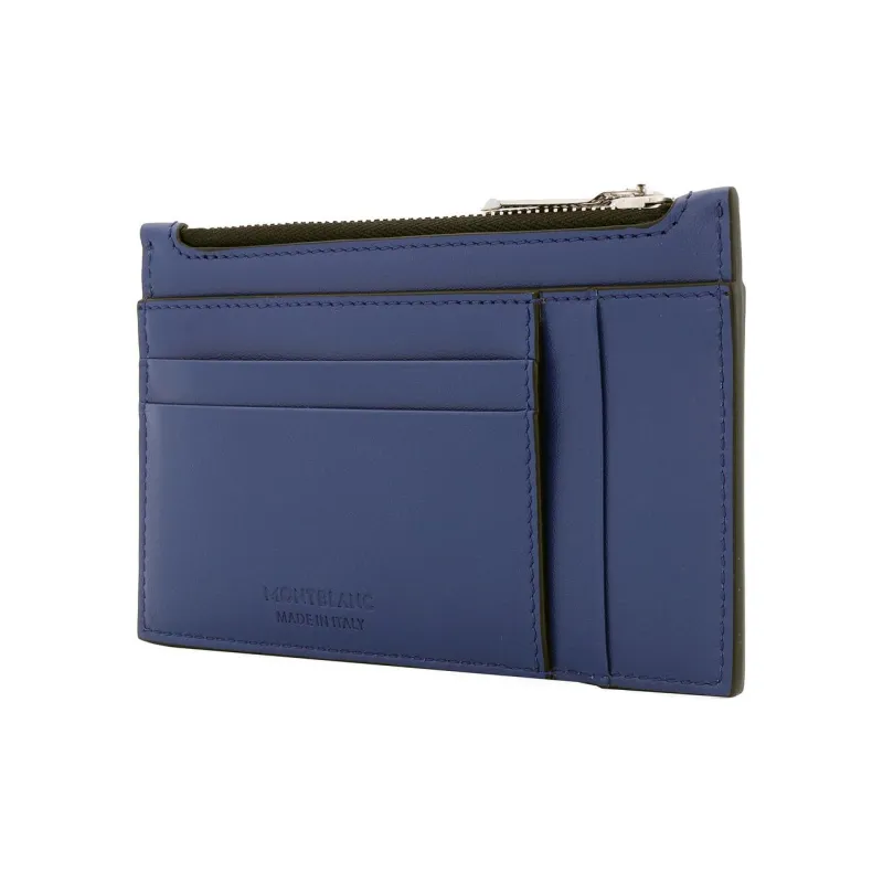 MONTBLANC Leather Card Holder Men's Blue-2