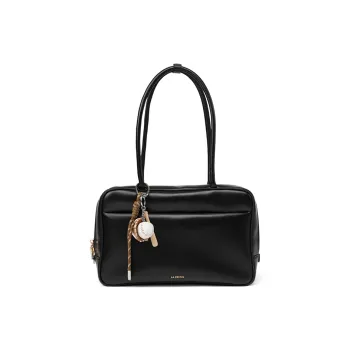 LA FESTIN Cow Leather Boston Bag, Shoulder Bag Medium Size Women's Multicolor