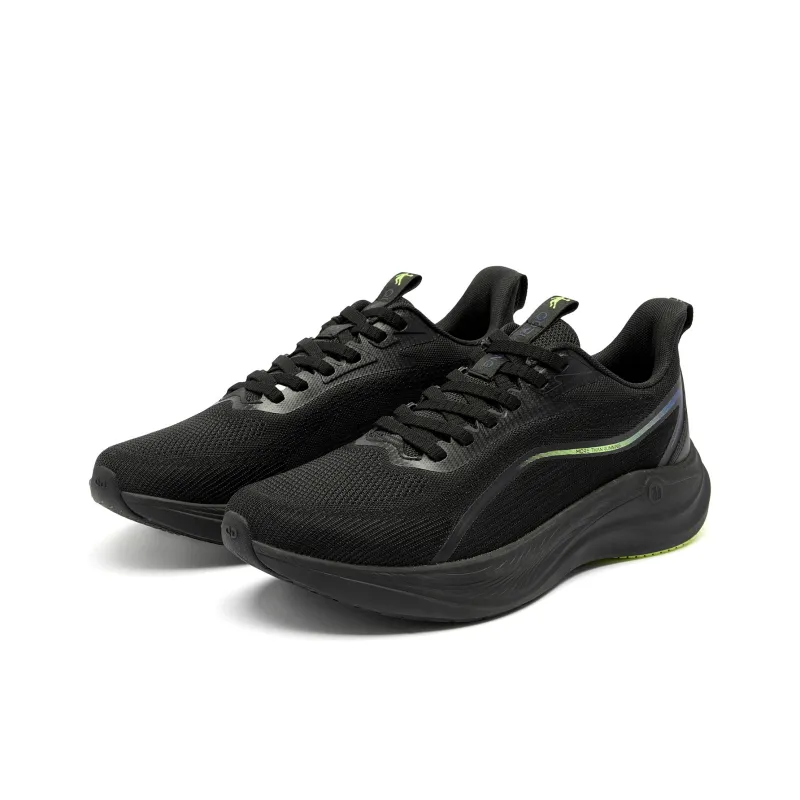 QIAODAN Speedwind 2.0 Running Shoes Men Low Top Black/Flying Shadow Green-2