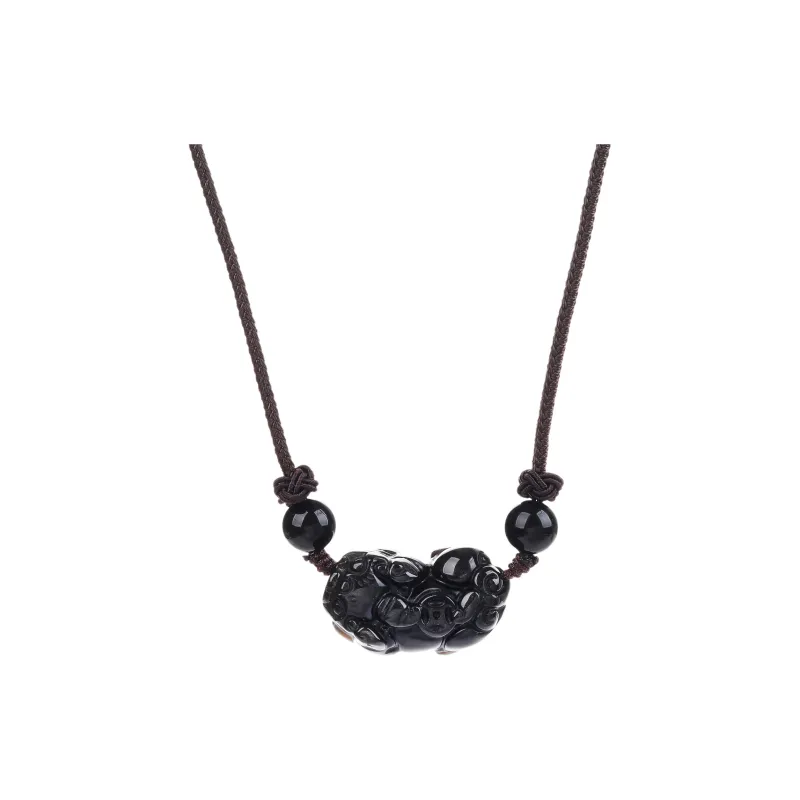 YANXIANGYUAN Obsidian Necklaces Unisex-0