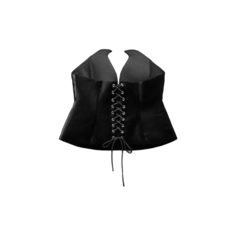 ZARA Halloween Limited Edition Series Strapless Tops Women's Black-1