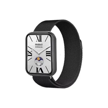 FZRT Watch Bands One Piece Quick Release Beige Blue Magnetic Strap Unisex