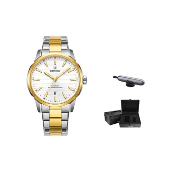 EBOHR Master Collection Mechanical Movement Stainless Steel Strap Watch Men's Watches White Dial