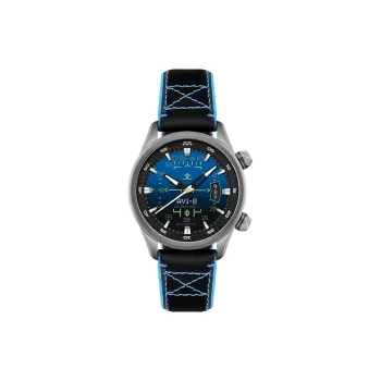 AVI 8 Wrist Watch Automatic Mechanical Movement Blue Dial Men's Watches