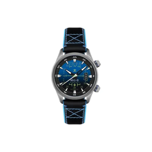 AVI 8 Wrist Watch Automatic Mechanical Movement Blue Dial Men's Watches