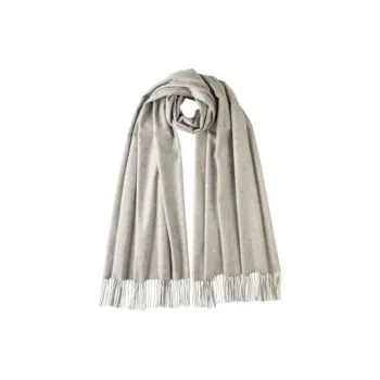 JOHNSTONS OF ELGIN Cashmere Shawls Women's Light Gray