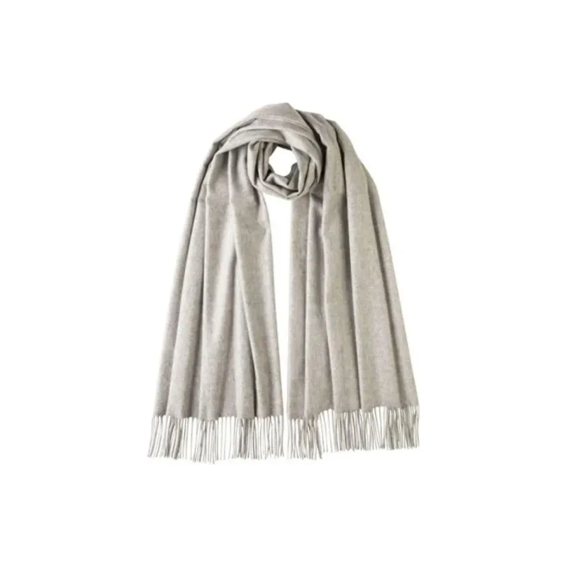 JOHNSTONS OF ELGIN Cashmere Shawls Women's Light Gray-0