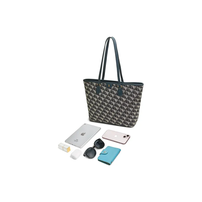 Tata Fabric Shoulder Bag Large Size Women's Multicolor-7