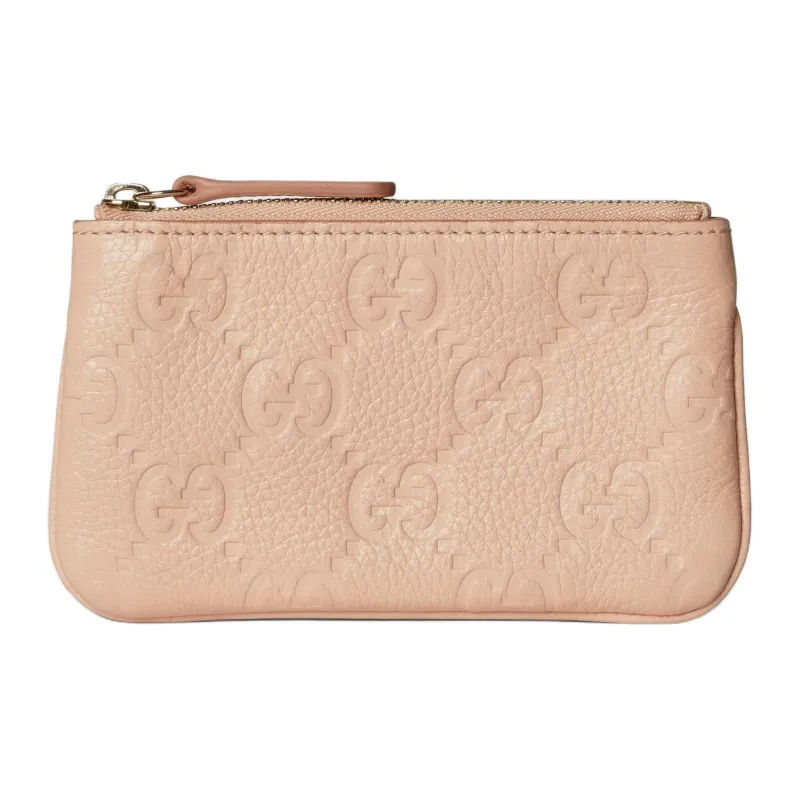 GUCCI Leather Key Pouch Women's Light Pink-0