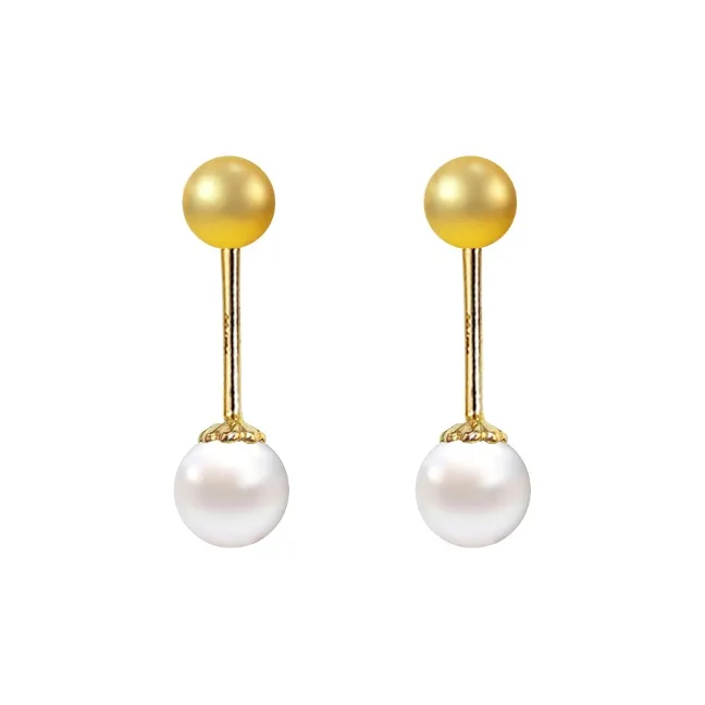 WANBAOYUANZHUBAO 18K Gold Stud Earrings Women's-0