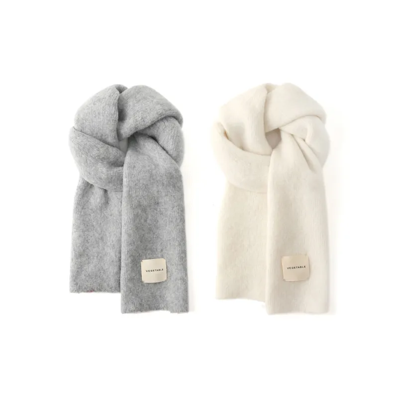 FREE RABBITⅡ Polyester Knit Scarves Unisex-15