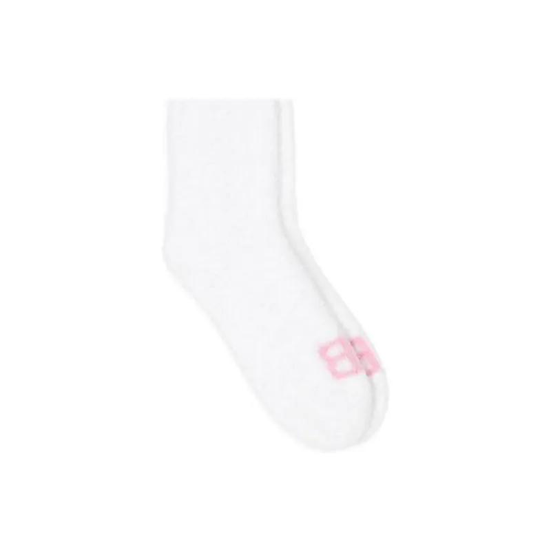 Balenciaga B-Logo Intarsia Furry Socks-4