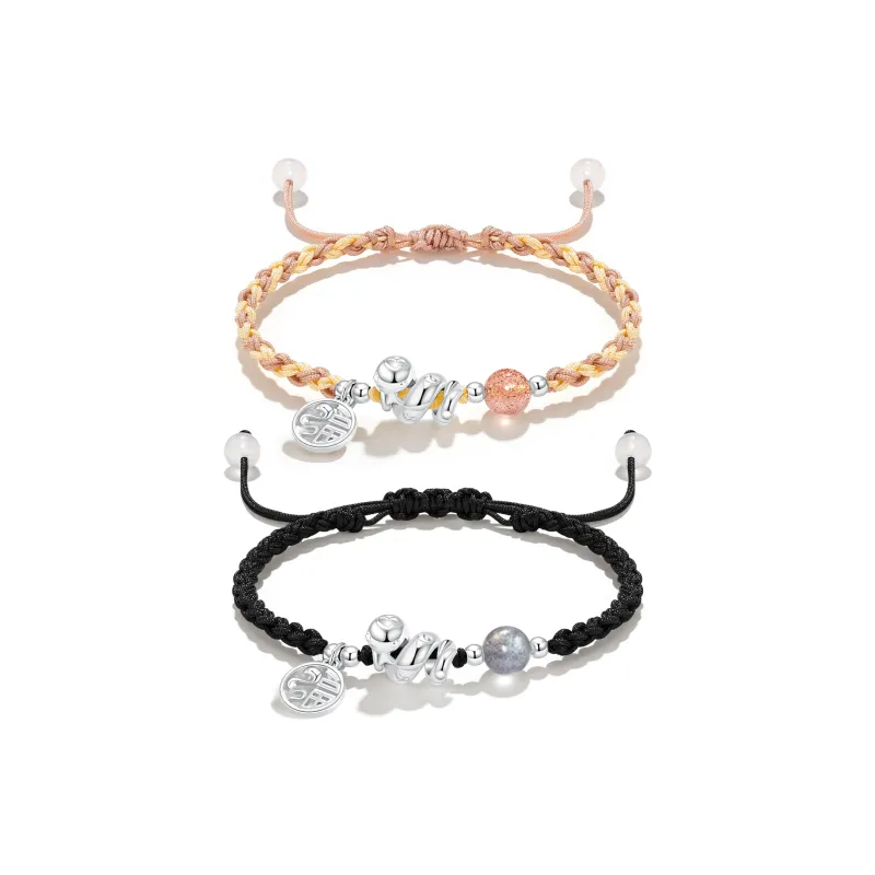 Jodie&Kevin Alloy Bracelets Unisex Black/Red/Pink/Grey-16