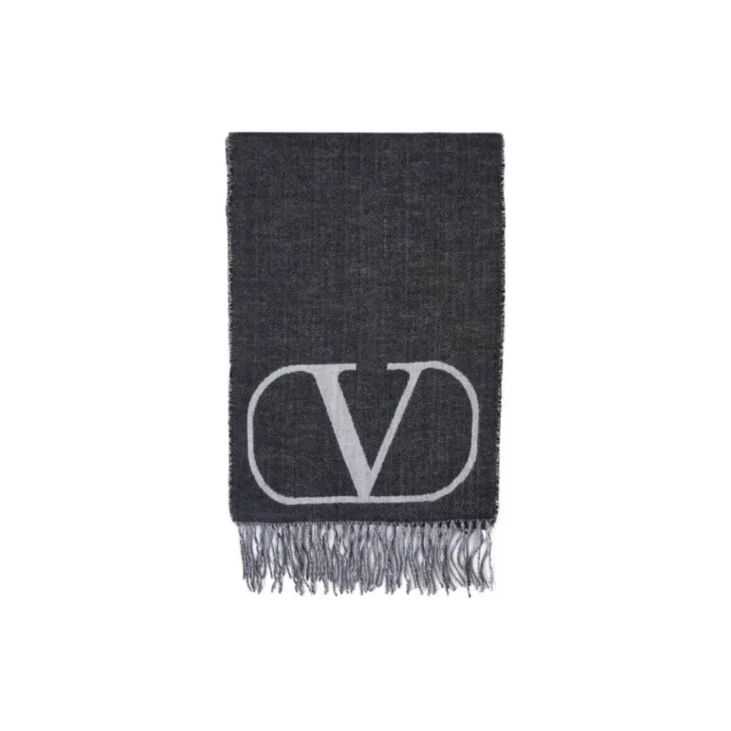 Valentino Knit Scarves Men's Gray-0