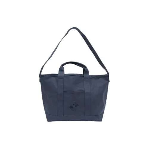 BEVERLY HILLS POLO CLUB Cotton Tote Bag Shopping Bag One Shoulder Handbag Men's Marine Blue