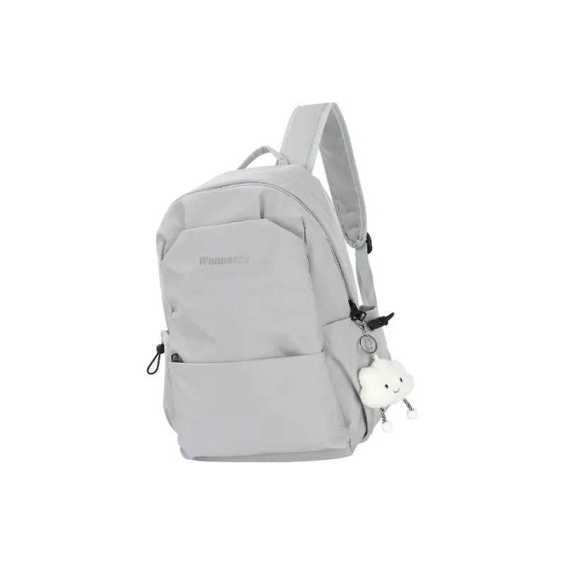 Wenpercy Nylon Backpack Regular Unisex Black/Gray-1